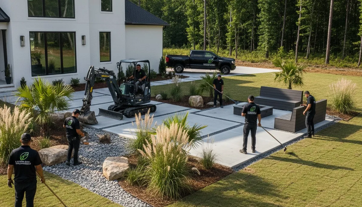Myrtle Beach, SC landscaping service maintaining a lush, well-kept residential lawn